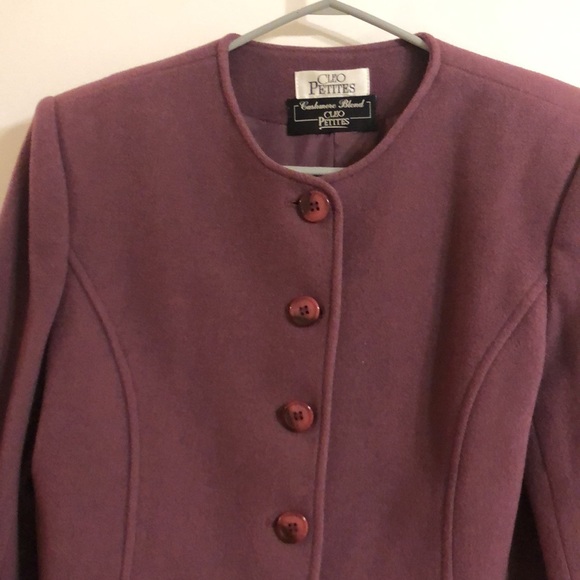 Size 8 Cashmere Blend Short Waisted Jacket - Picture 3 of 4